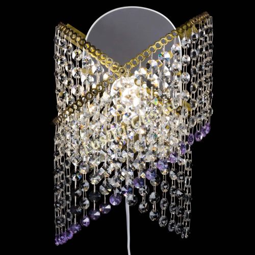 Бра Космея №1 фиолетовая под бронзу в Ижевске Гусь Хрустальный