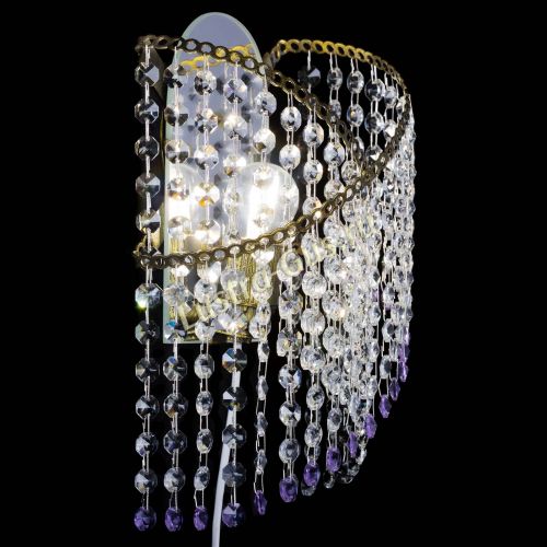 Бра Космея №1 фиолетовая под бронзу в Ижевске Гусь Хрустальный