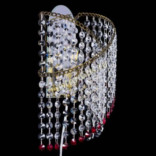 Бра Космея №1 красная под бронзу в Ижевске Гусь Хрустальный