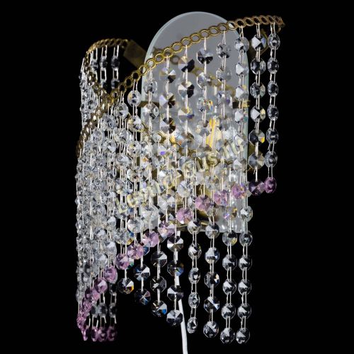 Бра Космея №1 розовая под бронзу в Ижевске Гусь Хрустальный