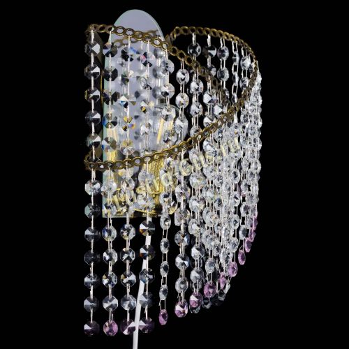 Бра Космея №1 розовая под бронзу в Ижевске Гусь Хрустальный