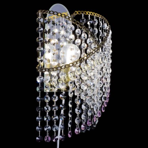 Бра Космея №1 розовая под бронзу в Ижевске Гусь Хрустальный