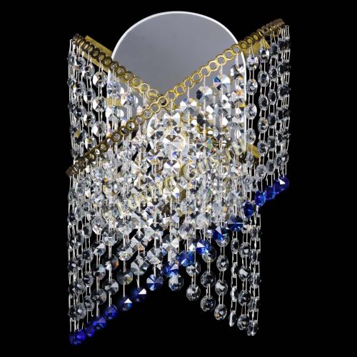 Бра Космея №1 синяя под бронзу в Ижевске Гусь Хрустальный