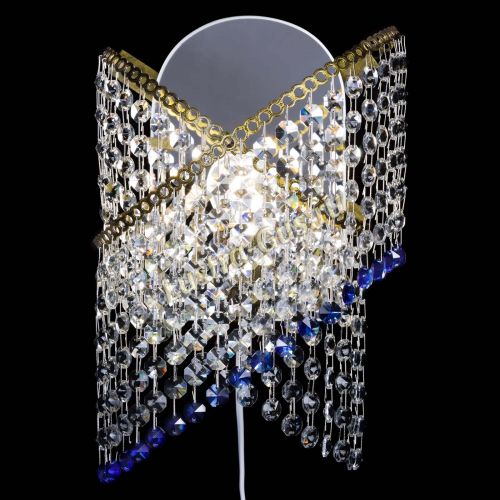 Бра Космея №1 синяя под бронзу в Ижевске Гусь Хрустальный