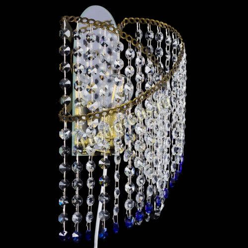 Бра Космея №1 синяя под бронзу в Ижевске Гусь Хрустальный