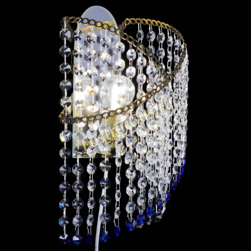 Бра Космея №1 синяя под бронзу в Ижевске Гусь Хрустальный