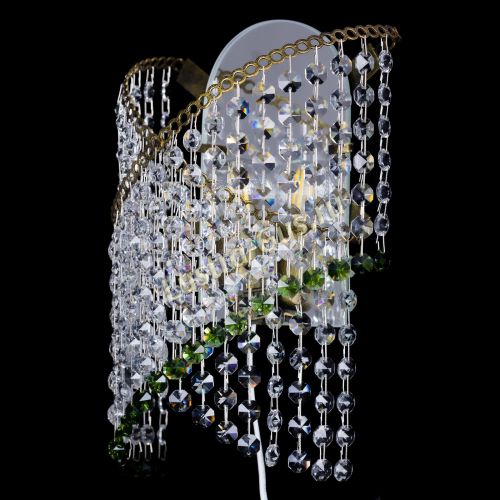 Бра Космея №1 зеленая под бронзу в Ижевске Гусь Хрустальный