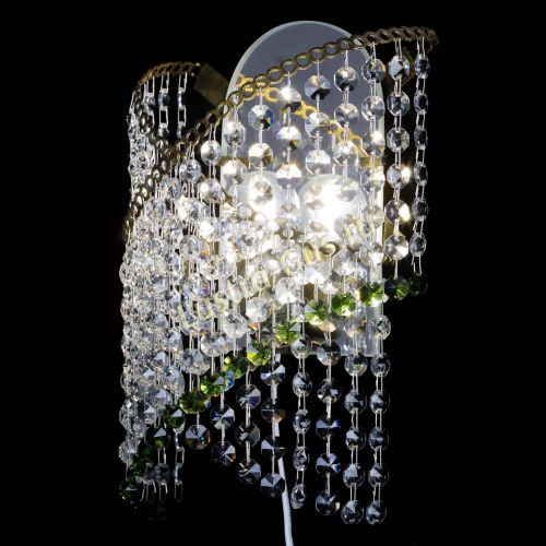 Бра Космея №1 зеленая под бронзу в Ижевске Гусь Хрустальный