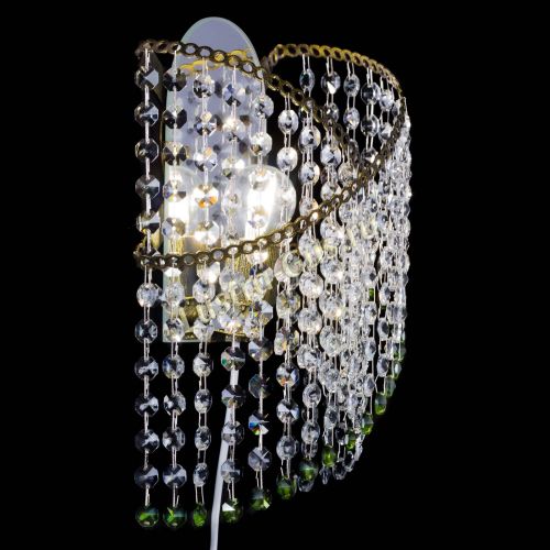 Бра Космея №1 зеленая под бронзу в Ижевске Гусь Хрустальный