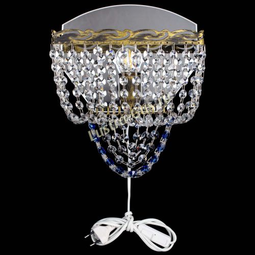 Бра Квадрат №2 под бронзу Синяя в Ижевске Гусь Хрустальный