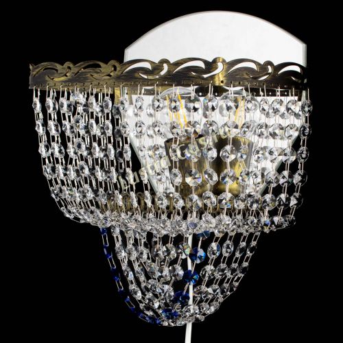 Бра Квадрат №2 под бронзу Синяя в Ижевске Гусь Хрустальный