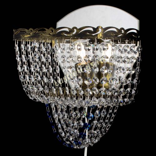 Бра Квадрат №2 под бронзу Синяя в Ижевске Гусь Хрустальный