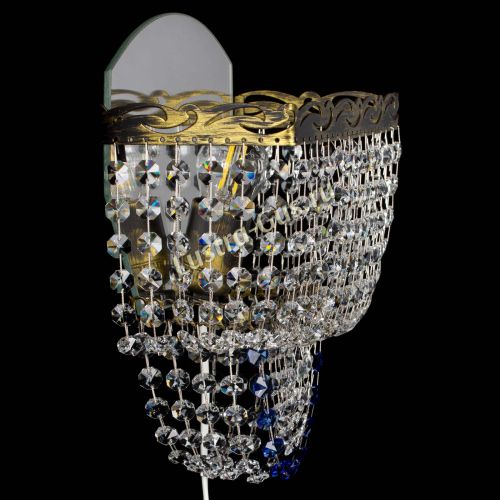 Бра Квадрат №2 под бронзу Синяя в Ижевске Гусь Хрустальный