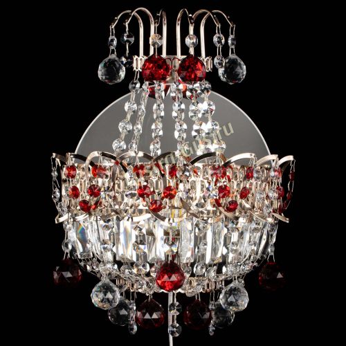 Бра Ника шар красная в Ижевске Гусь Хрустальный