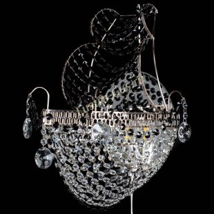 Бра из хрусталя Парусник №1 черная