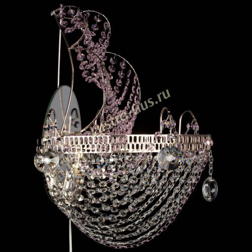 Бра Парусник №1 розовая в Ижевске Гусь Хрустальный