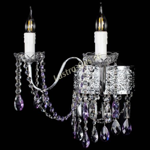 Бра Свеча Восток №2 фиолетовая в Ижевске Гусь Хрустальный