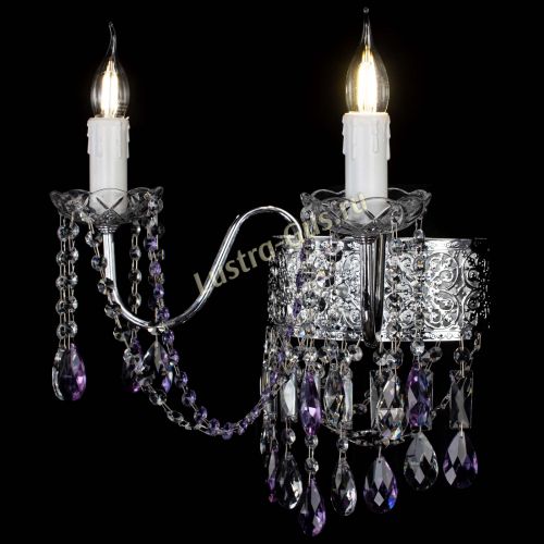 Бра Свеча Восток №2 фиолетовая в Ижевске Гусь Хрустальный