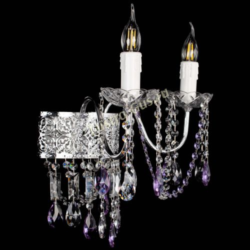 Бра Свеча Восток №2 фиолетовая в Ижевске Гусь Хрустальный