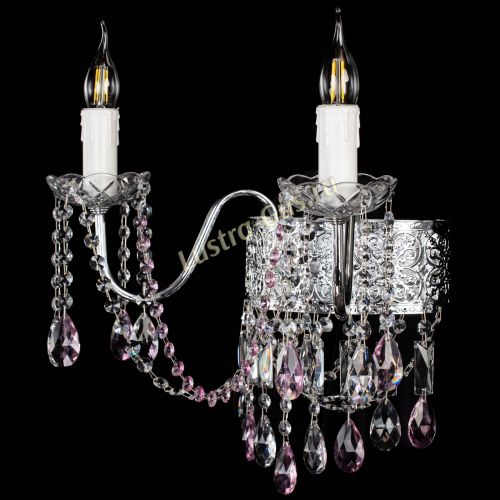 Бра Свеча Восток №2 розовая в Ижевске Гусь Хрустальный