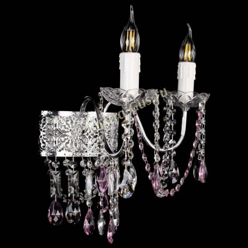 Бра Свеча Восток №2 розовая в Ижевске Гусь Хрустальный