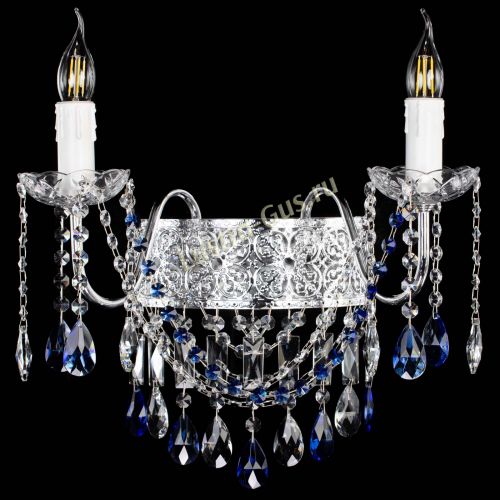 Бра Свеча Восток №2 синяя в Ижевске Гусь Хрустальный