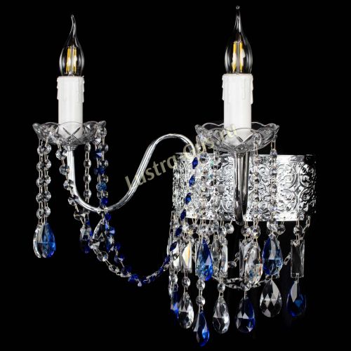 Бра Свеча Восток №2 синяя в Ижевске Гусь Хрустальный