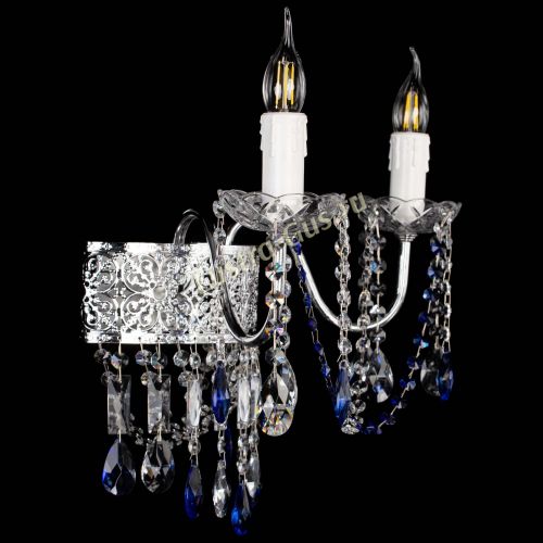 Бра Свеча Восток №2 синяя в Ижевске Гусь Хрустальный