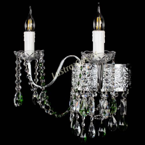 Бра Свеча Восток №2 зеленая в Ижевске Гусь Хрустальный