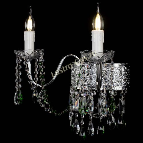 Бра Свеча Восток №2 зеленая в Ижевске Гусь Хрустальный