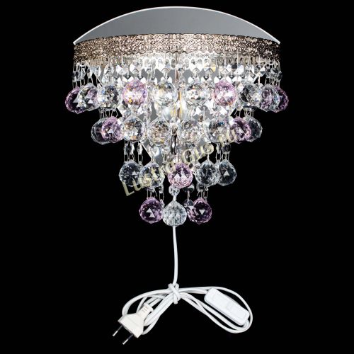 Бра Токката пирамида шар 30 розовая в Ижевске Гусь Хрустальный