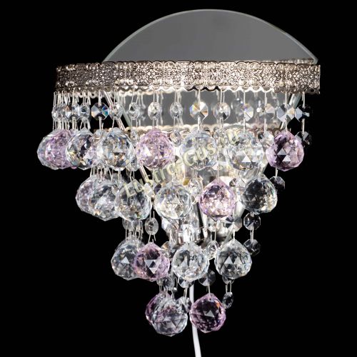 Бра Токката пирамида шар 30 розовая в Ижевске Гусь Хрустальный