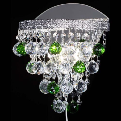 Бра Токката пирамида шар 30 зеленая в Ижевске Гусь Хрустальный