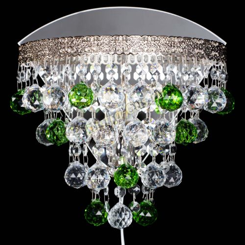 Бра Токката пирамида шар 30 зеленая в Ижевске Гусь Хрустальный