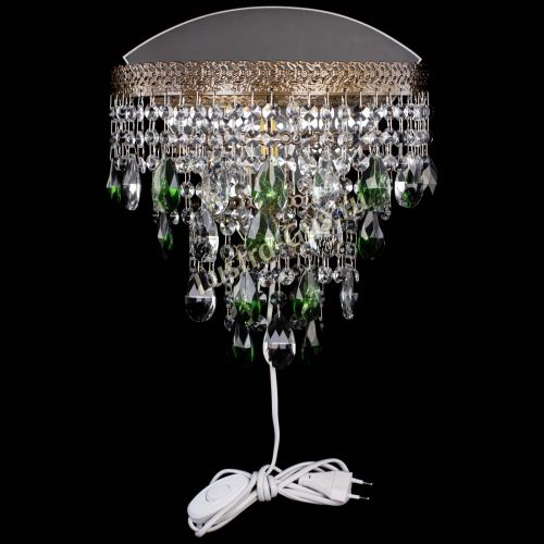 Бра Токката пирамида журавлик под бронзу зеленая в Ижевске Гусь Хрустальный