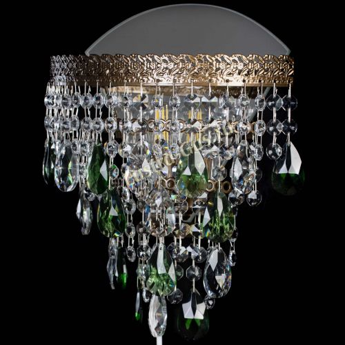 Бра Токката пирамида журавлик под бронзу зеленая в Ижевске Гусь Хрустальный