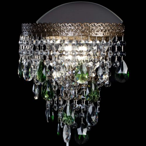 Бра Токката пирамида журавлик под бронзу зеленая в Ижевске Гусь Хрустальный