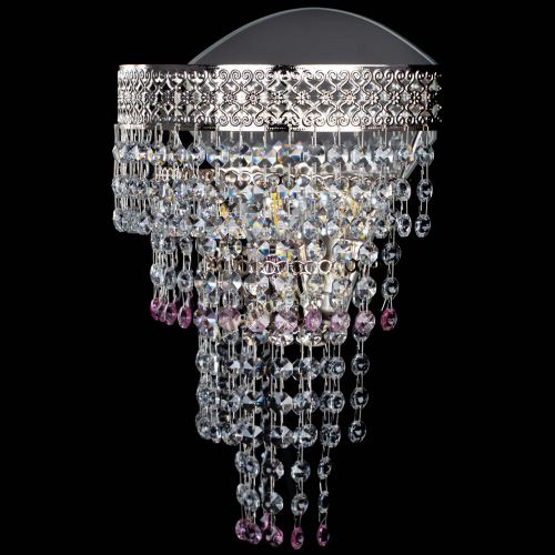 Бра Венеция Капель оптикон розовая в Ижевске Гусь Хрустальный