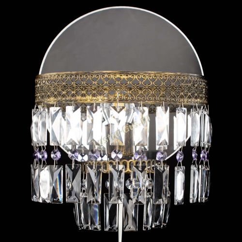 Бра Венеция Пластинка под бронзу Фиолетовая в Ижевске Гусь Хрустальный