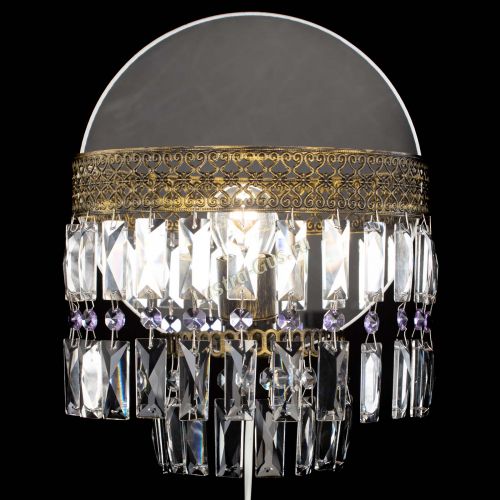 Бра Венеция Пластинка под бронзу Фиолетовая в Ижевске Гусь Хрустальный