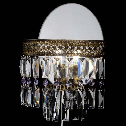 Бра Венеция Пластинка под бронзу Фиолетовая в Ижевске Гусь Хрустальный