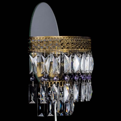 Бра Венеция Пластинка под бронзу Фиолетовая в Ижевске Гусь Хрустальный