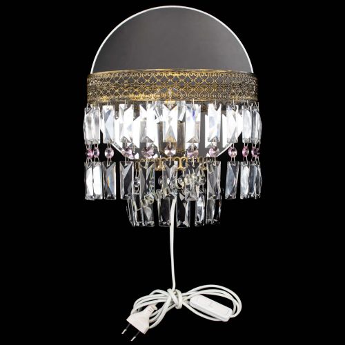 Бра Венеция Пластинка под бронзу Розовая в Ижевске Гусь Хрустальный