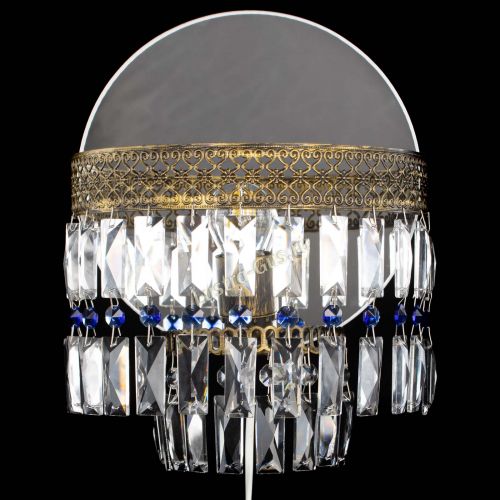 Бра Венеция Пластинка под бронзу Синяя в Ижевске Гусь Хрустальный