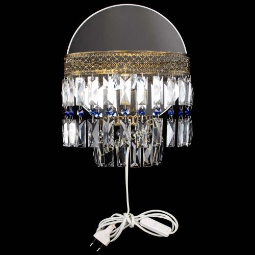 Бра Венеция Пластинка под бронзу Синяя в Ижевске Гусь Хрустальный