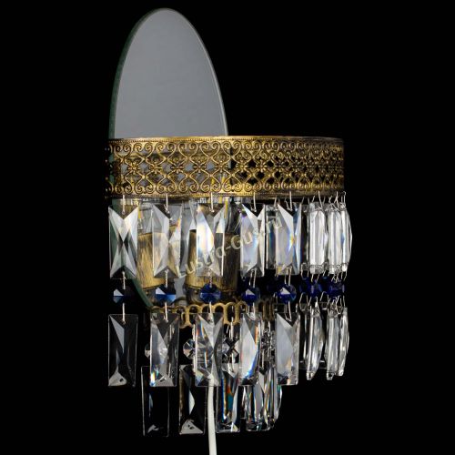 Бра Венеция Пластинка под бронзу Синяя в Ижевске Гусь Хрустальный