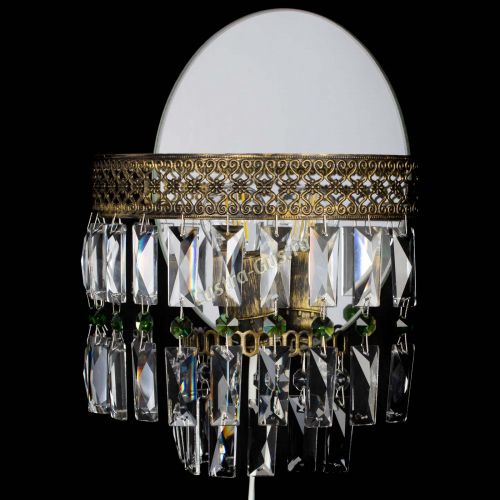 Бра Венеция Пластинка под бронзу Зеленая в Ижевске Гусь Хрустальный