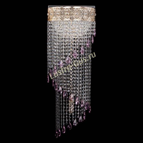 Бра Восток каскад №2 розовая в Ижевске Гусь Хрустальный