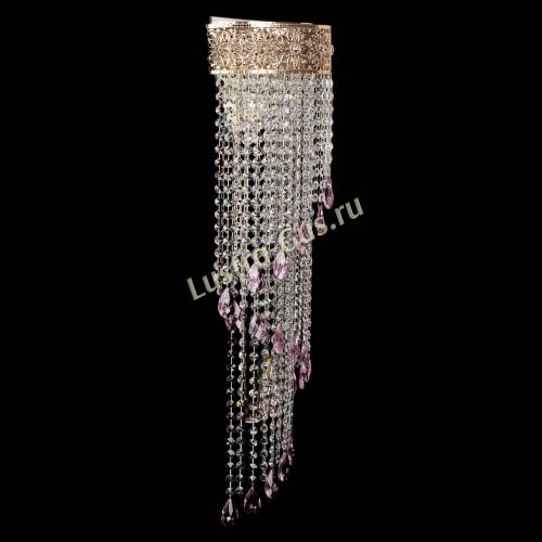 Бра Восток каскад №2 розовая в Ижевске Гусь Хрустальный