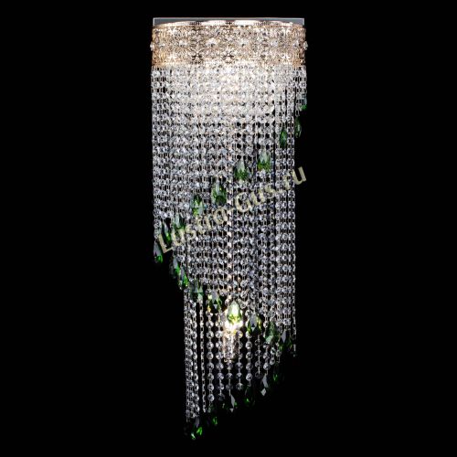 Бра Восток каскад №2 зеленая в Ижевске Гусь Хрустальный